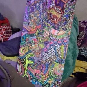 Applichain Hand Painted Art By TheD.  One Of A Kind Abstract Wooden Art